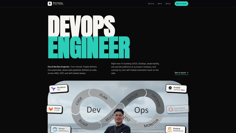 Homepage snapshot at launch