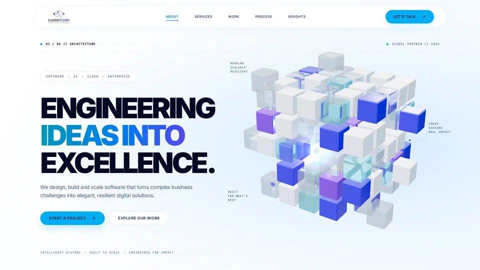 Homepage snapshot at launch