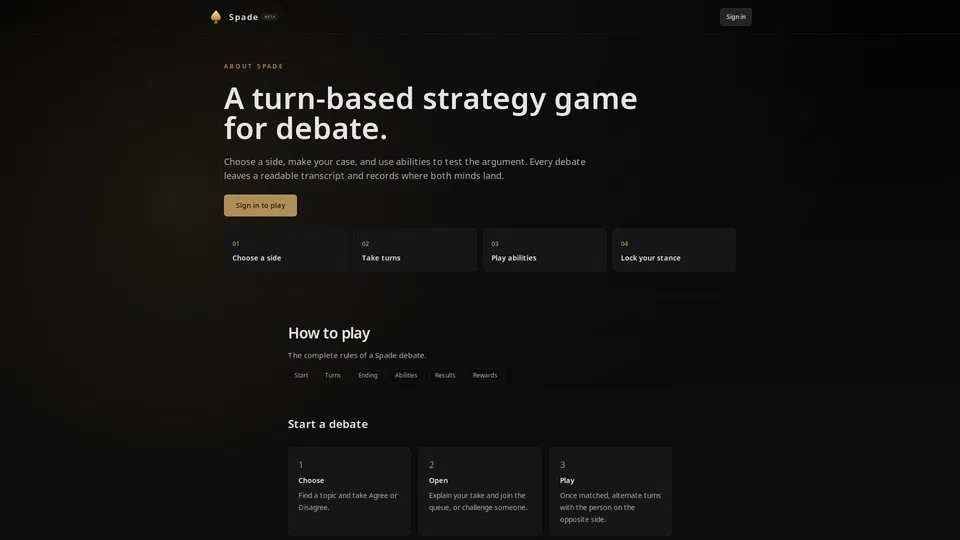 Homepage snapshot at launch