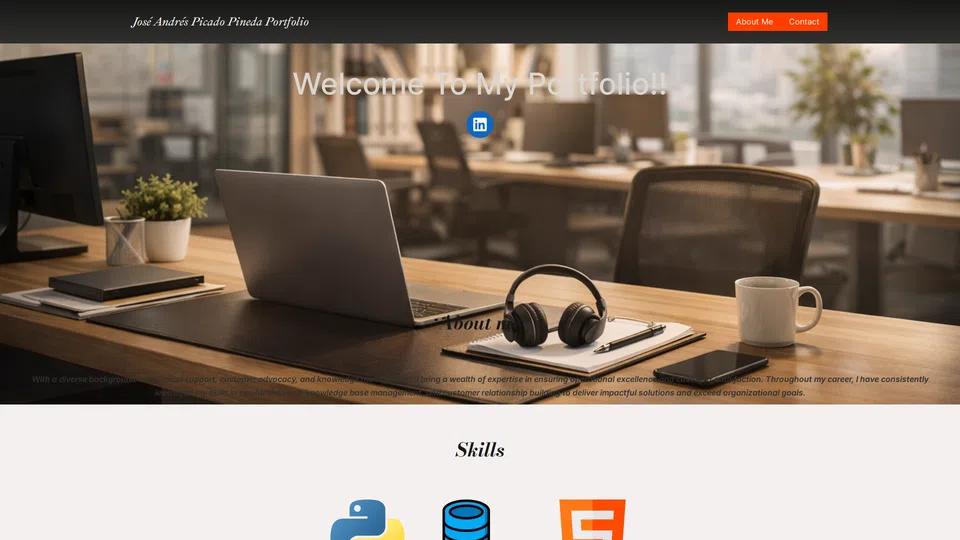 Homepage snapshot at launch