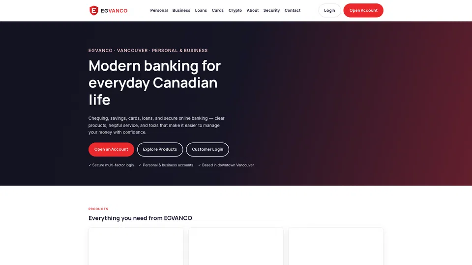 Homepage snapshot at launch