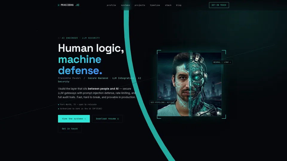 Homepage snapshot at launch