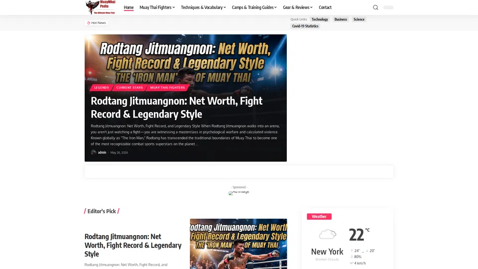 Homepage snapshot at launch