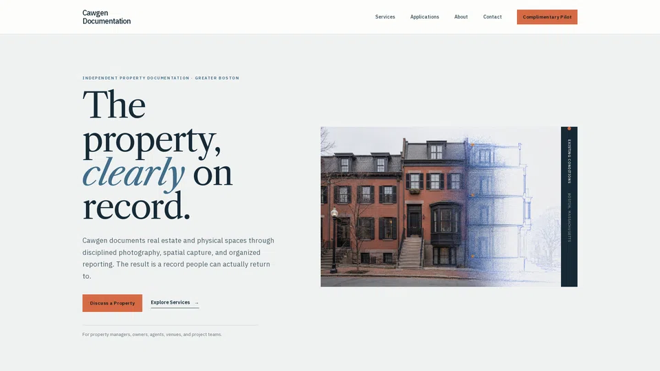 Homepage snapshot at launch