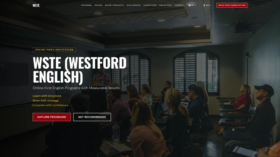 Homepage snapshot at launch
