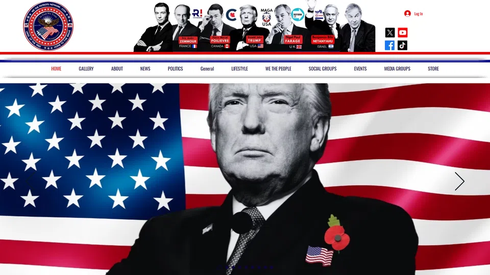Homepage snapshot at launch