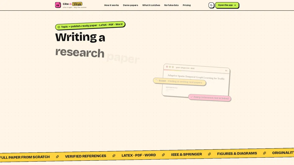 Homepage snapshot at launch