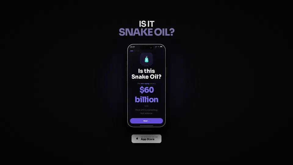 Homepage snapshot at launch