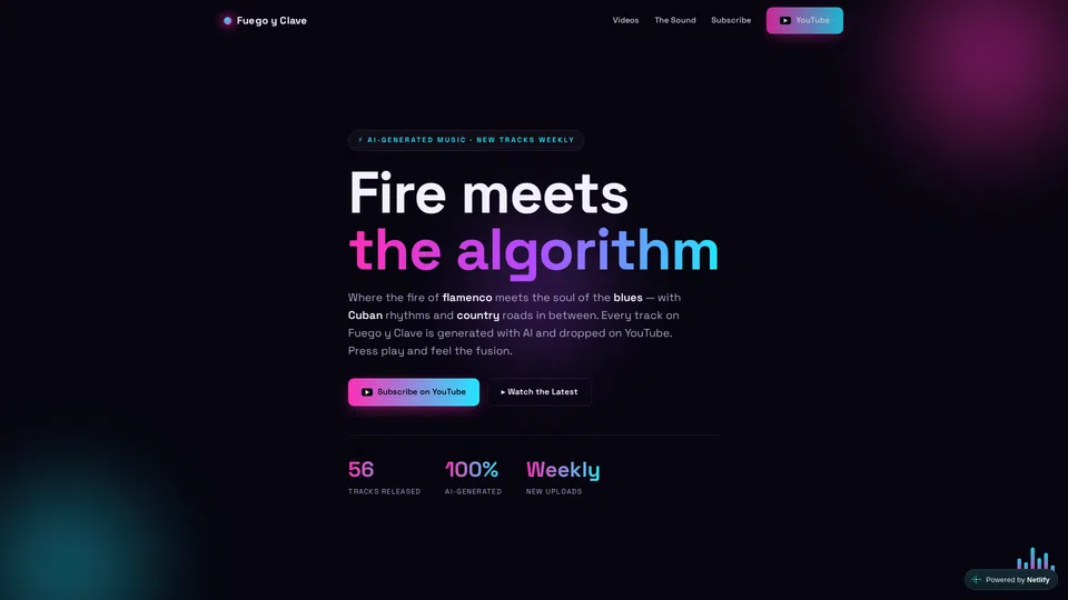 Homepage snapshot at launch