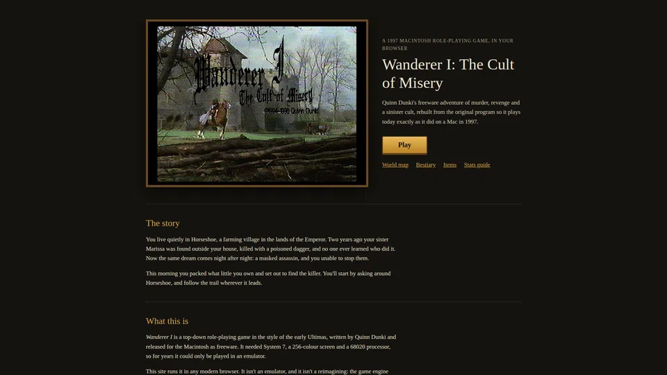 Homepage snapshot at launch
