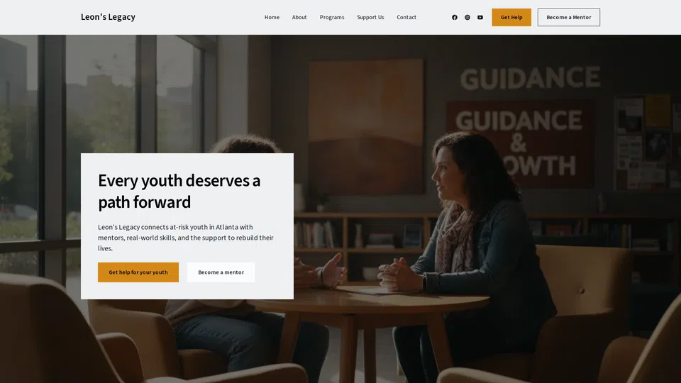 Homepage snapshot at launch
