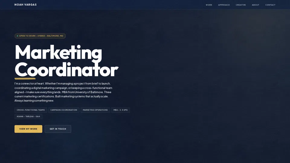 Homepage snapshot at launch