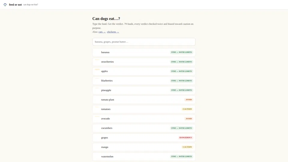 Homepage snapshot at launch