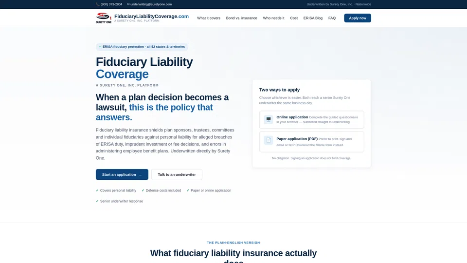 Homepage snapshot at launch