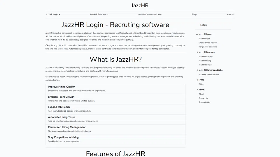 Homepage snapshot at launch