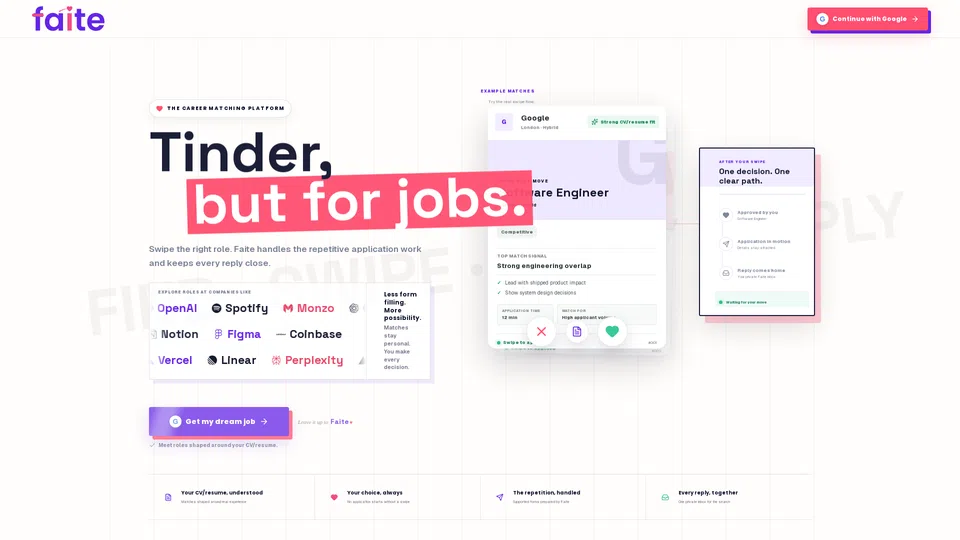 Homepage snapshot at launch
