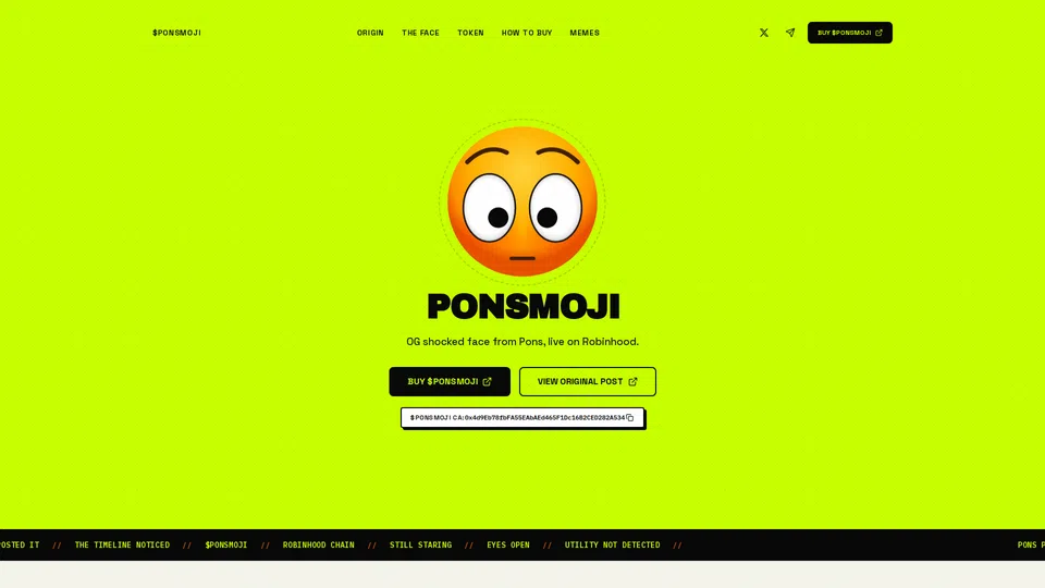 Homepage snapshot at launch