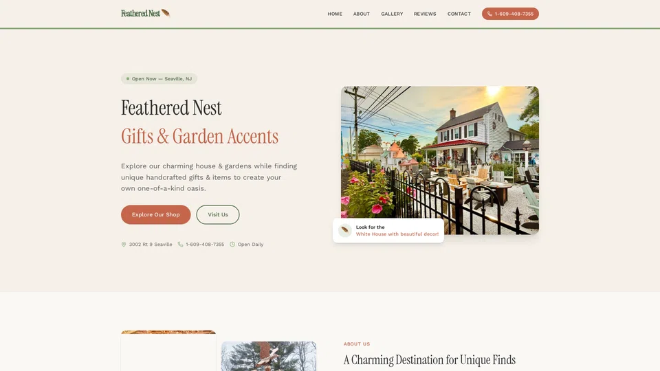 Homepage snapshot at launch