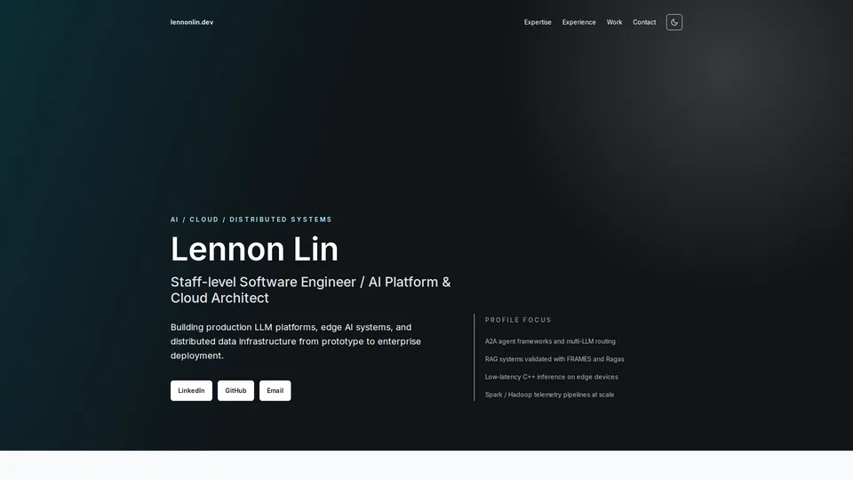 Homepage snapshot at launch
