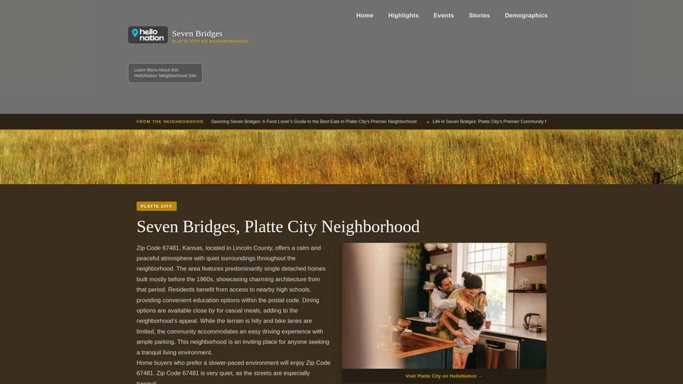 Homepage snapshot at launch