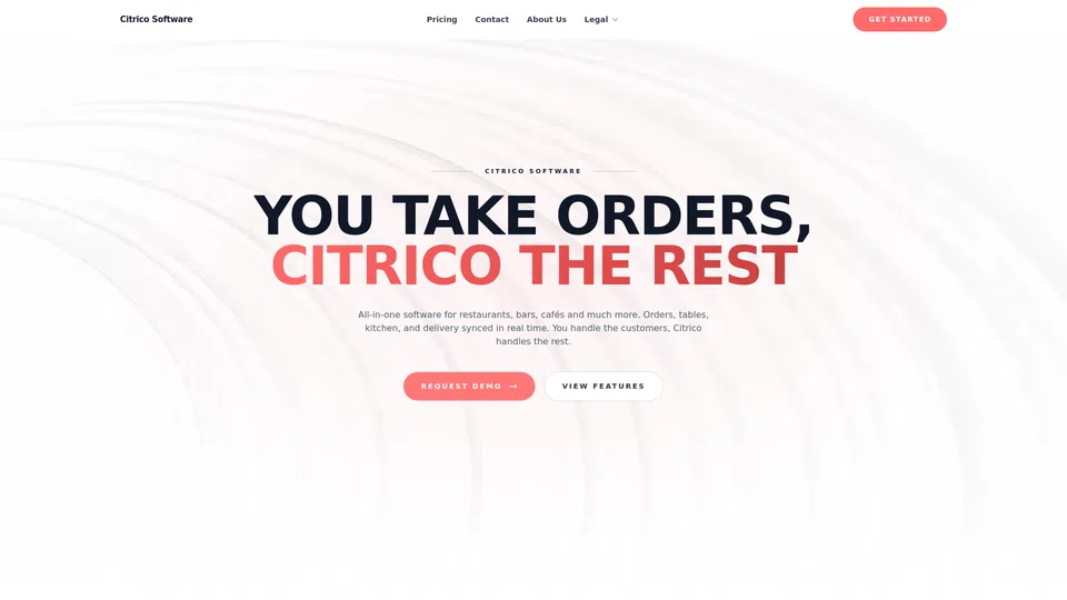 Homepage snapshot at launch