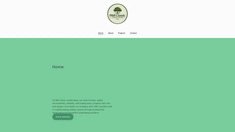 Homepage snapshot at launch