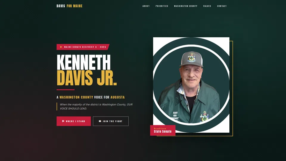Homepage snapshot at launch
