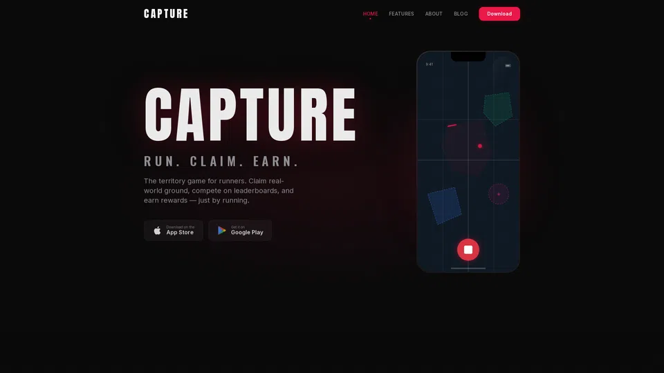 Homepage snapshot at launch