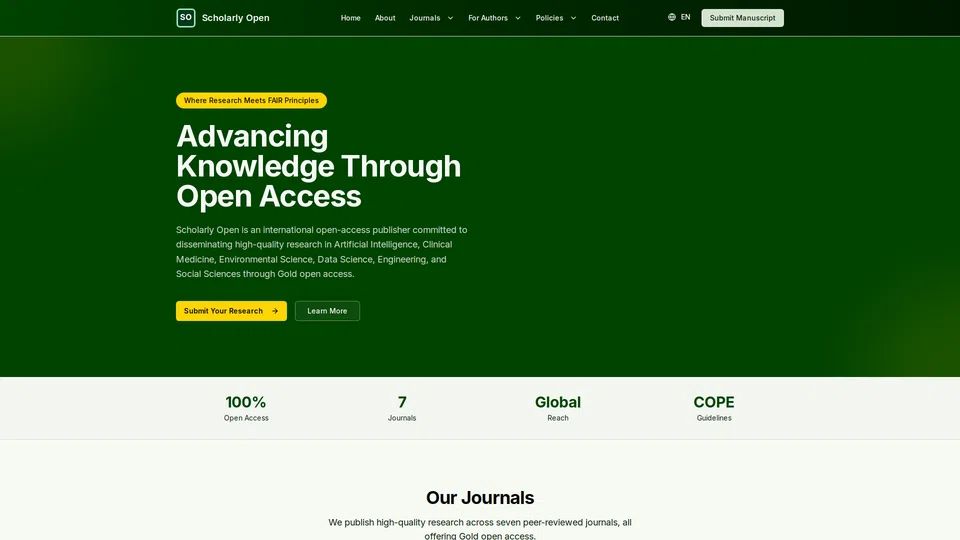 Homepage snapshot at launch