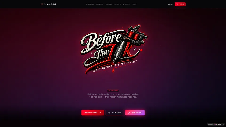 Homepage snapshot at launch