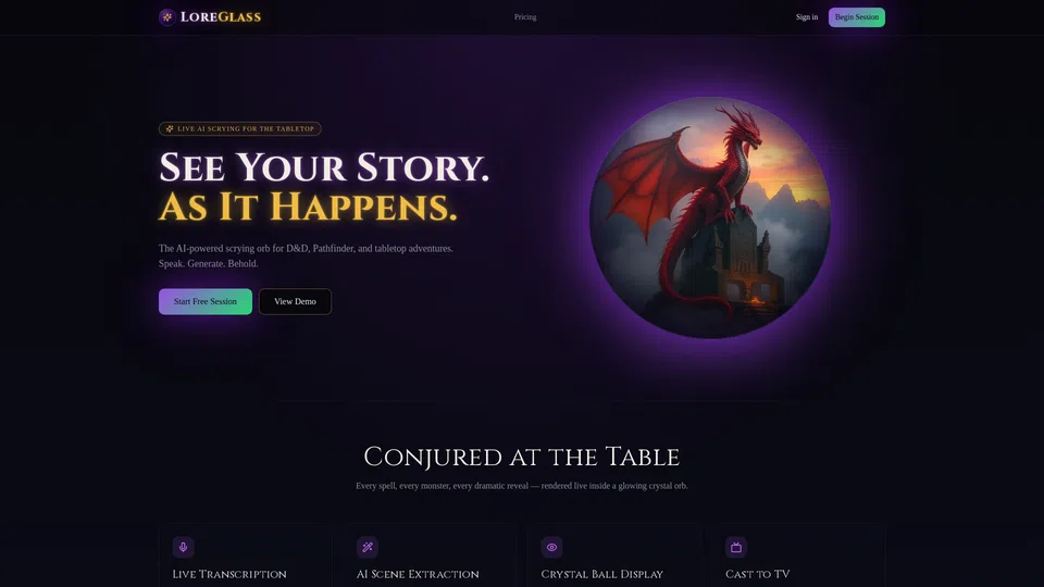 Homepage snapshot at launch