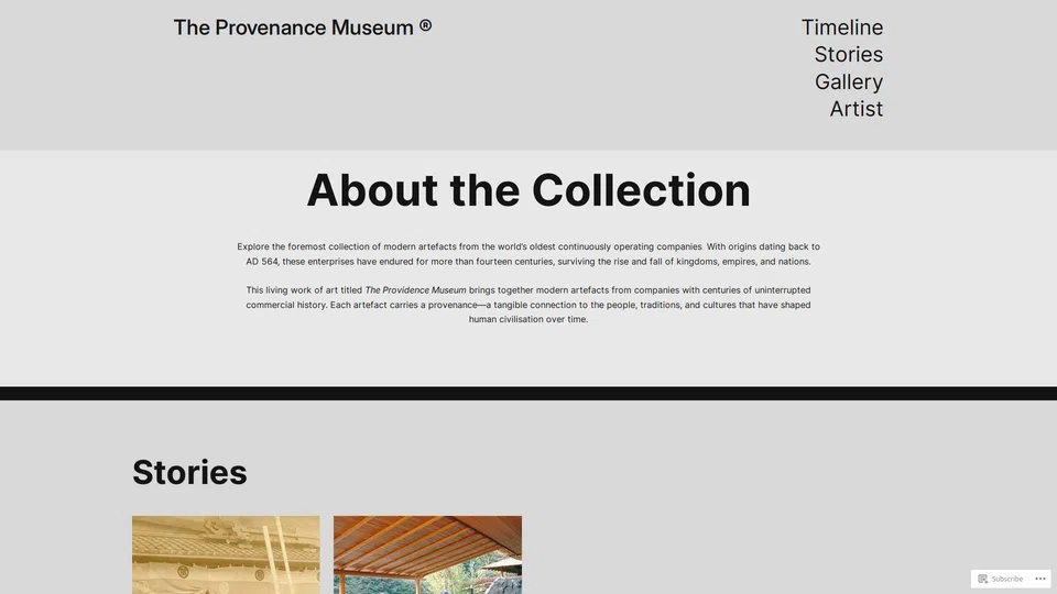 Homepage snapshot at launch