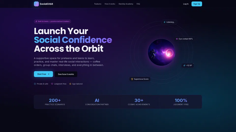 Homepage snapshot at launch