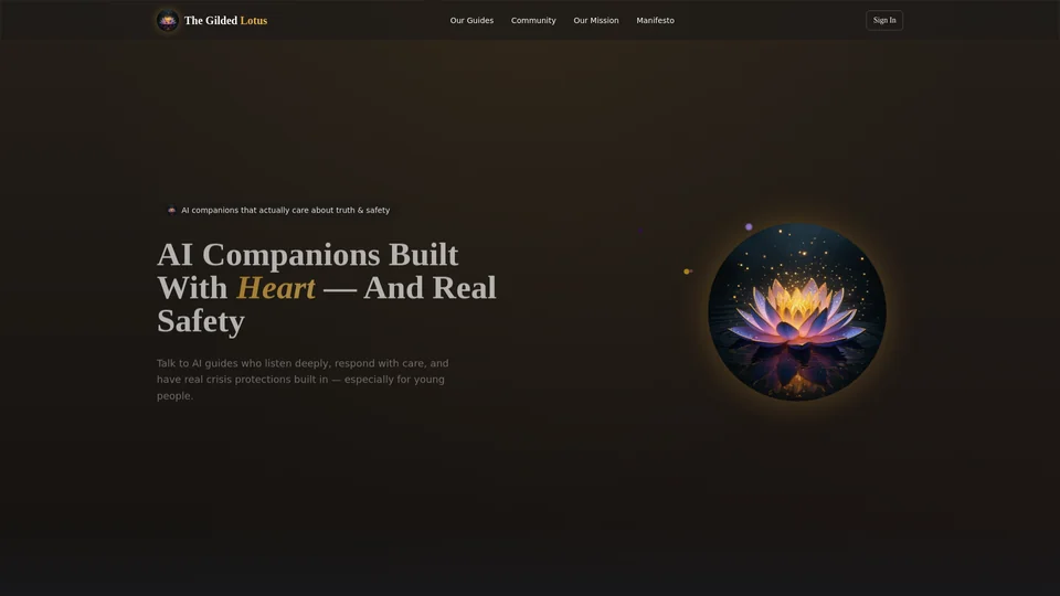 Homepage snapshot at launch