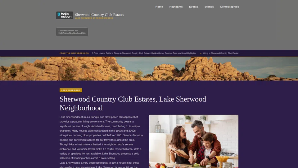 Homepage snapshot at launch