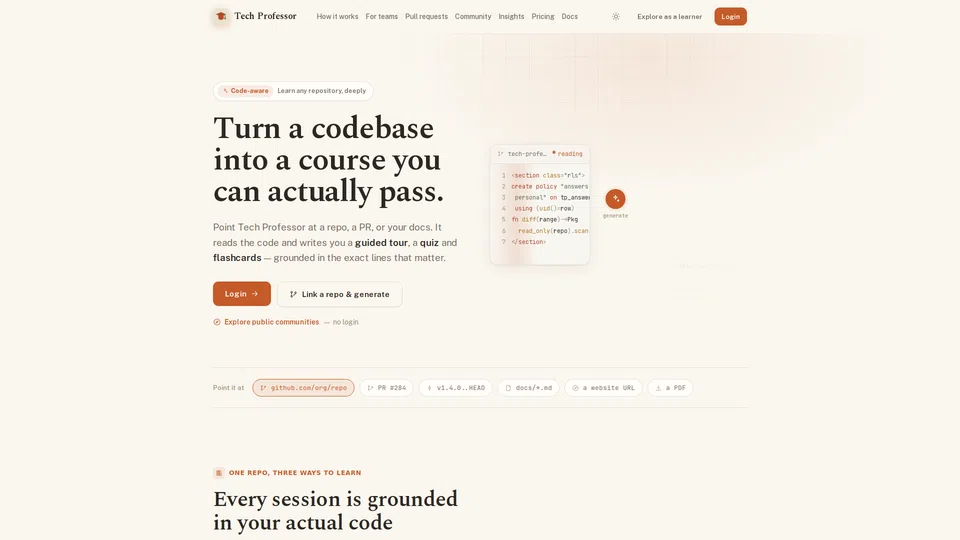 Homepage snapshot at launch