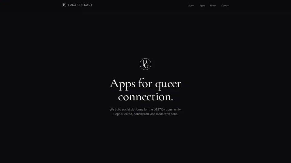 Homepage snapshot at launch