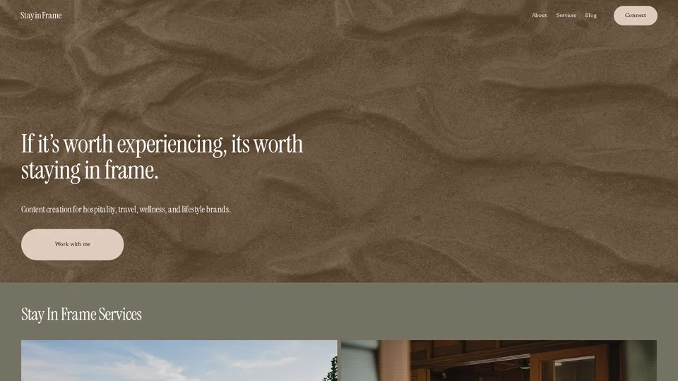 Homepage snapshot at launch