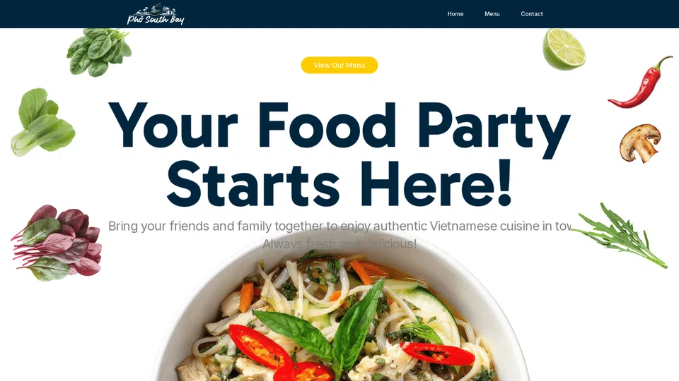Homepage snapshot at launch