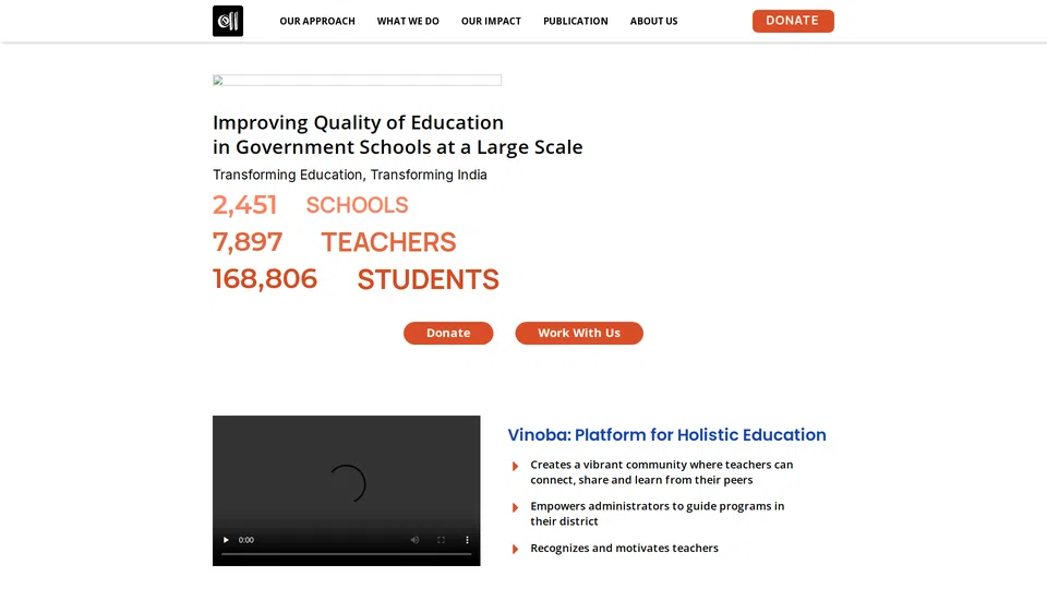 Homepage snapshot at launch