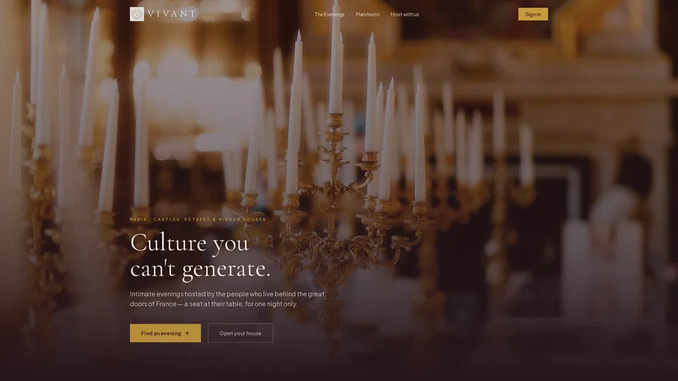 Homepage snapshot at launch