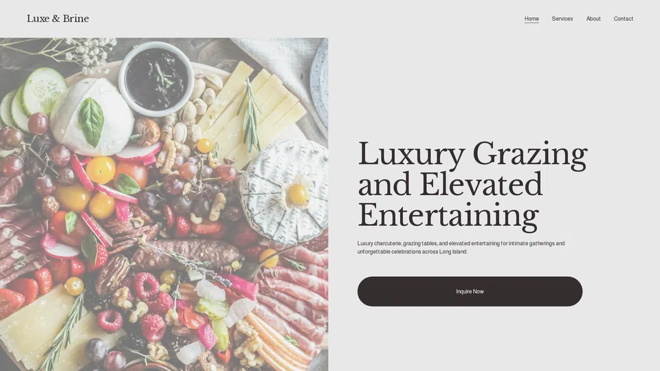 Homepage snapshot at launch