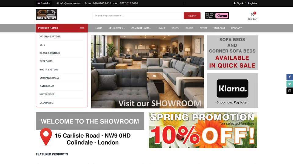 Homepage snapshot at launch