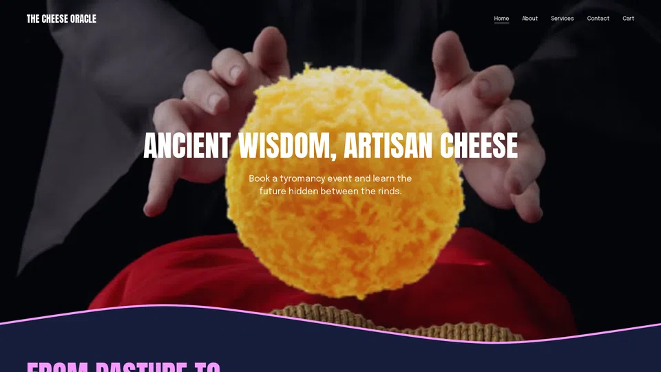 Homepage snapshot at launch