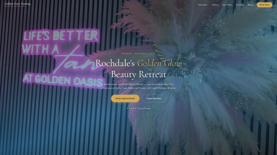 Homepage snapshot at launch