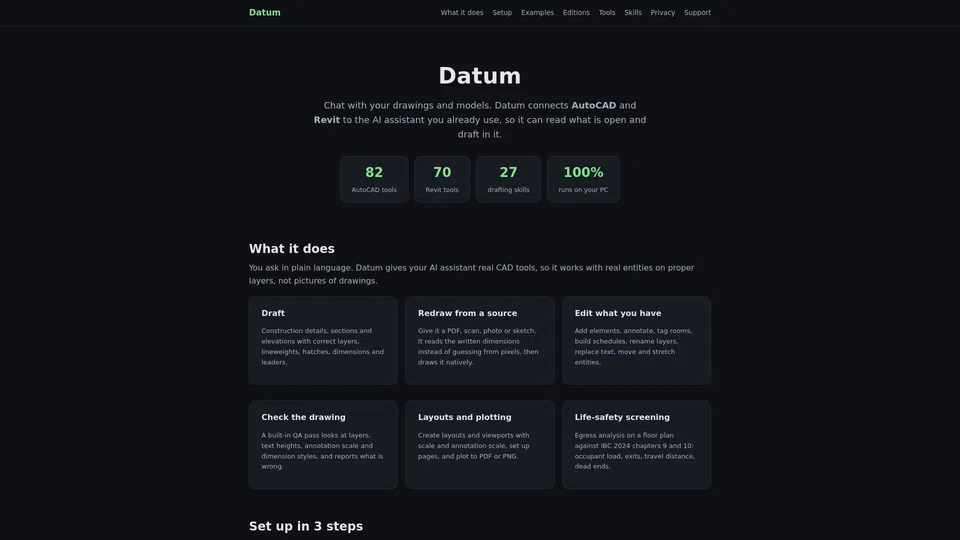 Homepage snapshot at launch