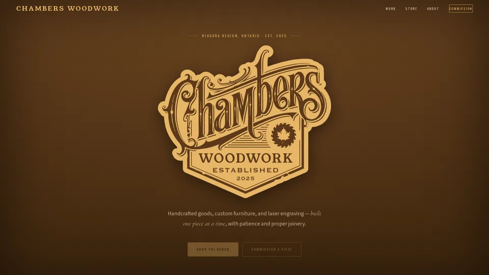 Homepage snapshot at launch