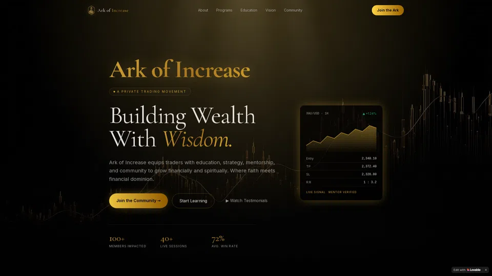 Homepage snapshot at launch