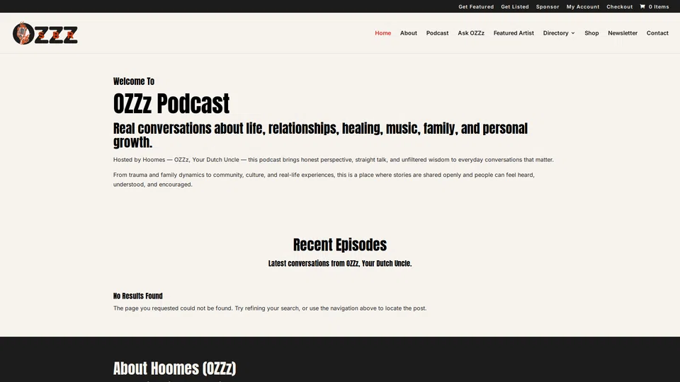Homepage snapshot at launch