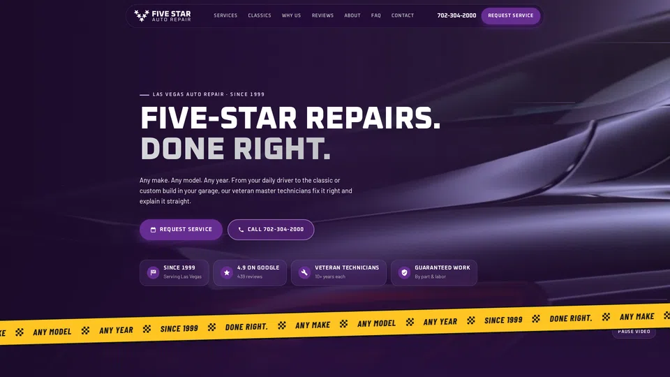 Homepage snapshot at launch